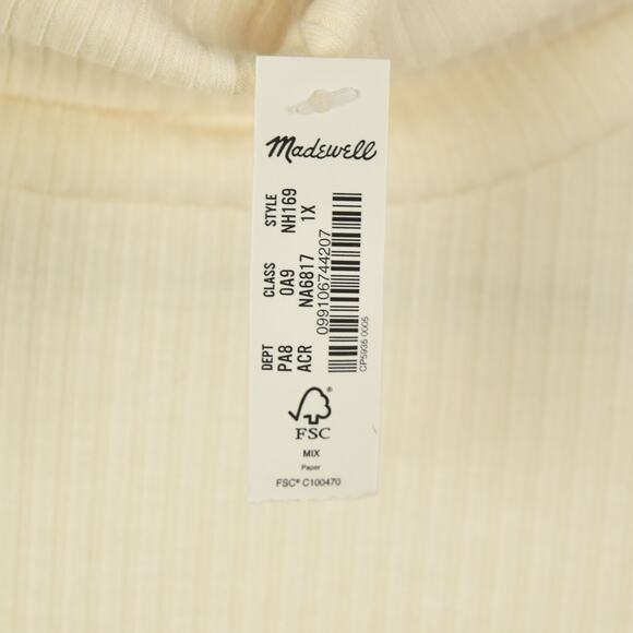 Madewell Ribbed Turtleneck Top, 1X, NWT - Picture 3 of 7